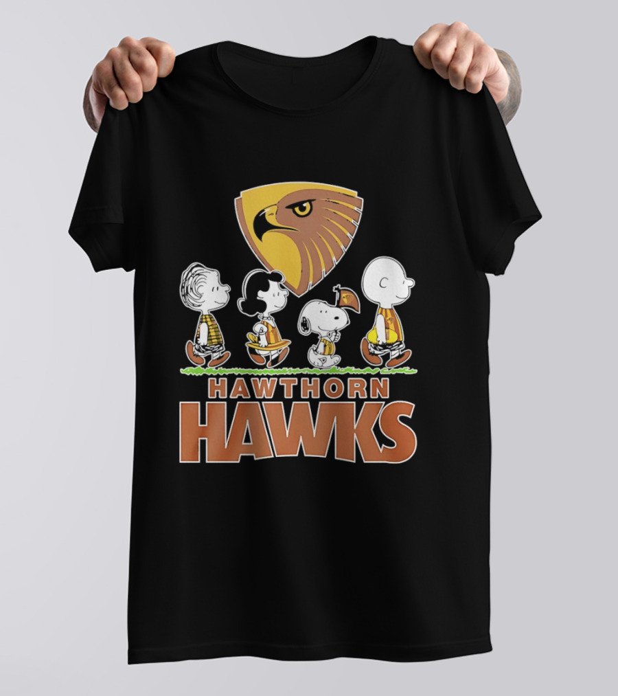Peanuts Characters Featuring Hawthorn Hawks T-Shirt