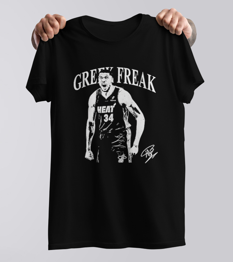Greek Freak Giannis Antetokounmpo Heat 34 T-Shirt