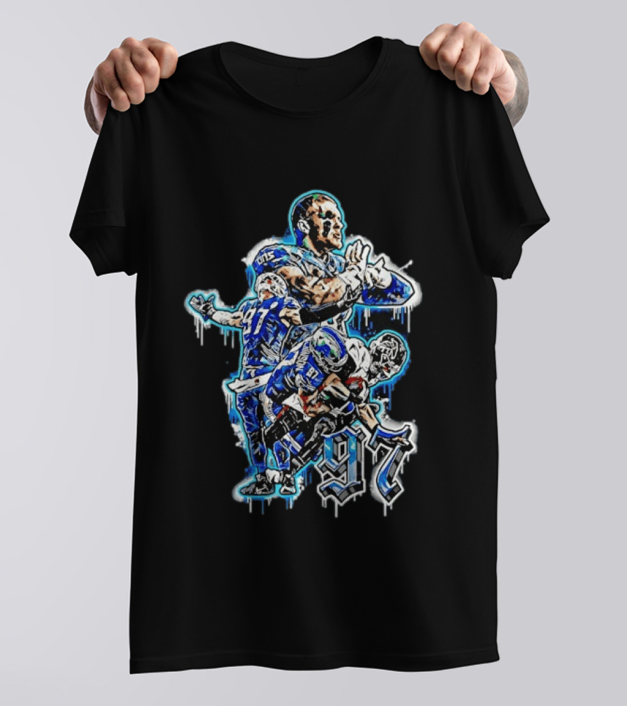Aidan Hutchinson Detroit Lions 97 Defensive Highlights T-Shirt