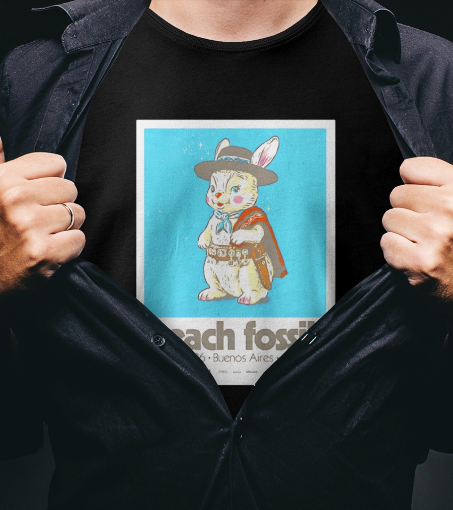 Beach Fossils 22 Sep 2026 Rabbit Poncho Buenos Aires Argentina T-Shirt