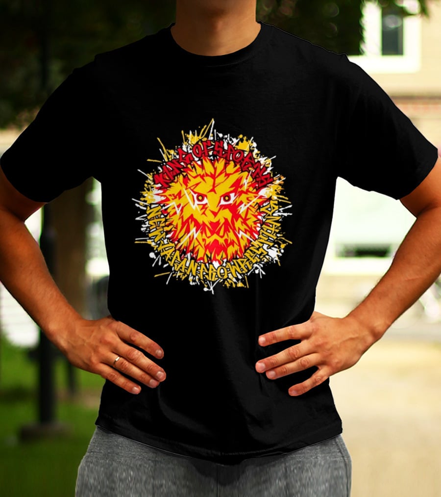 NJPW Lion Mark King Of Sports Hakaima Ga Ore No Jinganaki T-Shirt