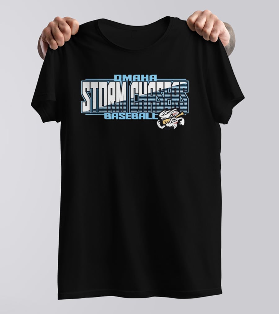 Omaha Storm Chasers Baseball Wordmark With Team T-Shirt