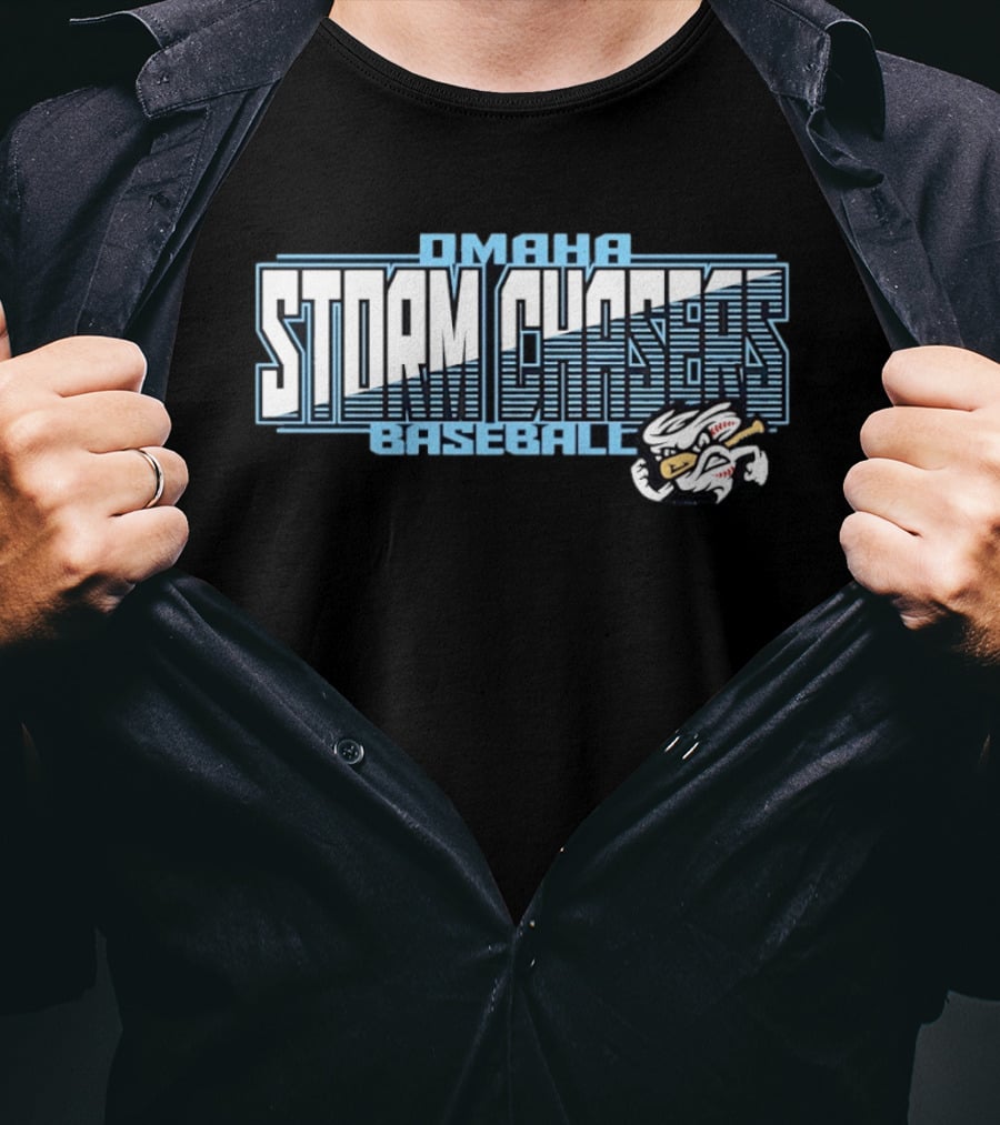Omaha Storm Chasers Baseball Wordmark With Team T-Shirt