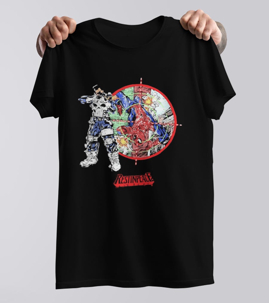 Punisher Crosshairs Spider Man RESTINPEACE T-Shirt