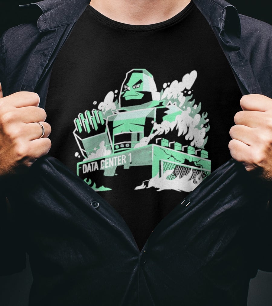 Data Center 1 Final Fantasy Avalanche AI Block Robot T-Shirt