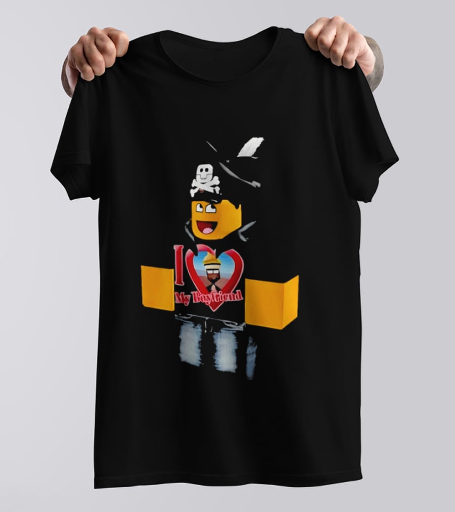 Roblox I Love My Boyfriend Heart Avatar T-Shirt