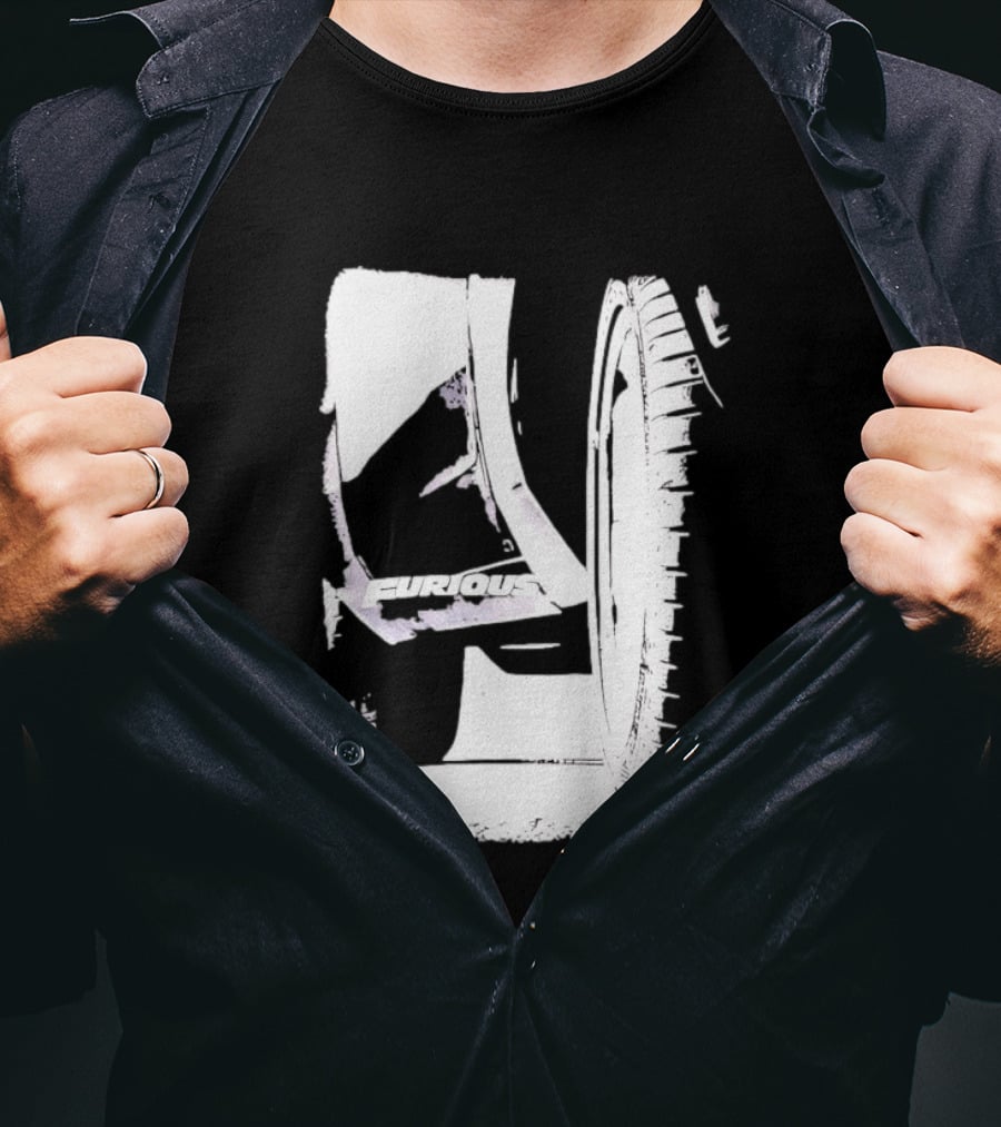 Furious 7 Universal City Studios Film Franchise Automotive Wheel Tire Rim T-Shirt