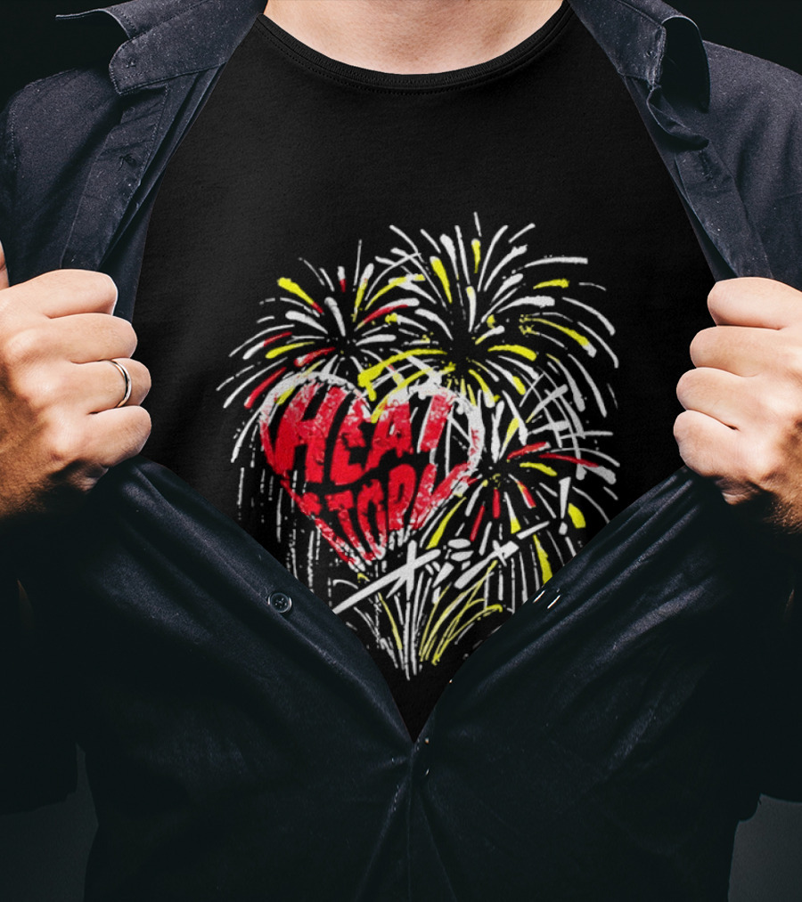 Heat Tokyo Firework Heart Japanese Display T-Shirt