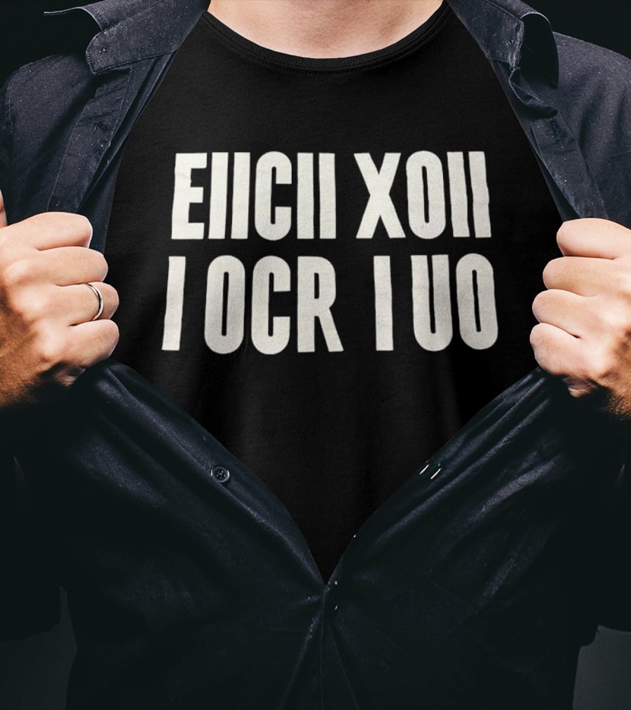 Stencil Block EHCII XII I OCR IUO T-Shirt