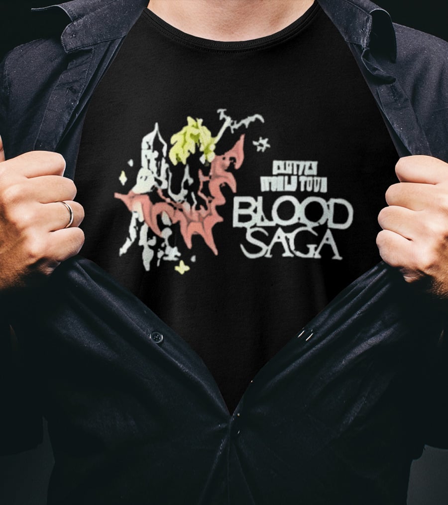 Sunoo Wearing Enhypen Blood Saga World Tour T-Shirt