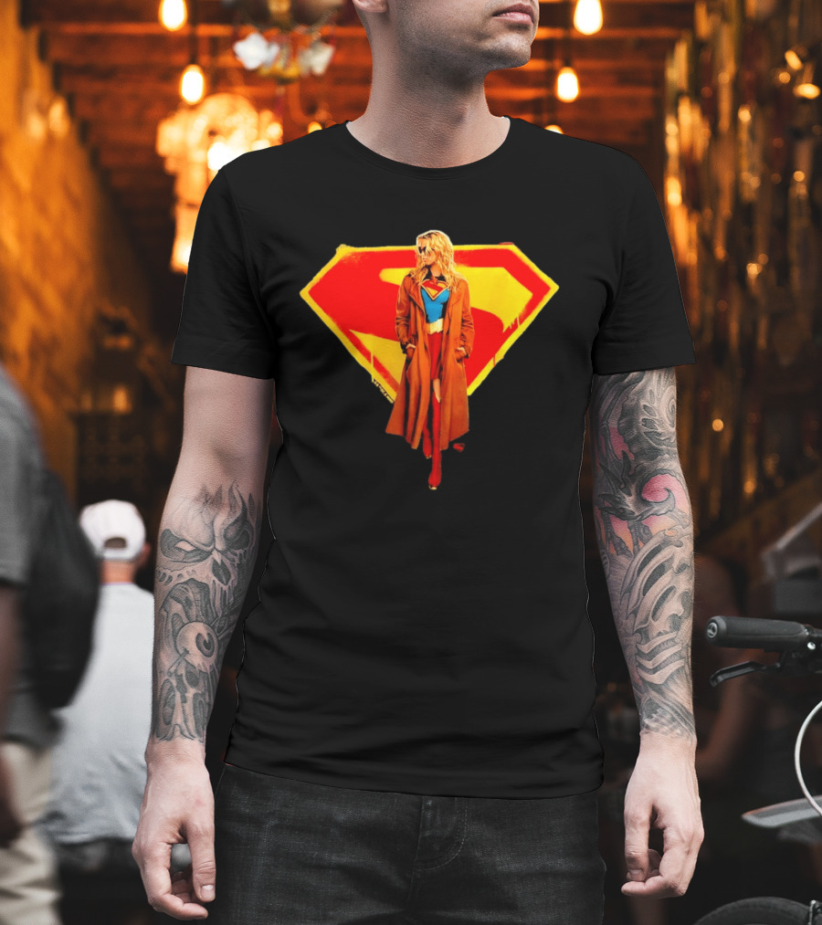 Supergirl 2026 Movie Iconic Superhero Emblem Heroine Coat T-Shirt
