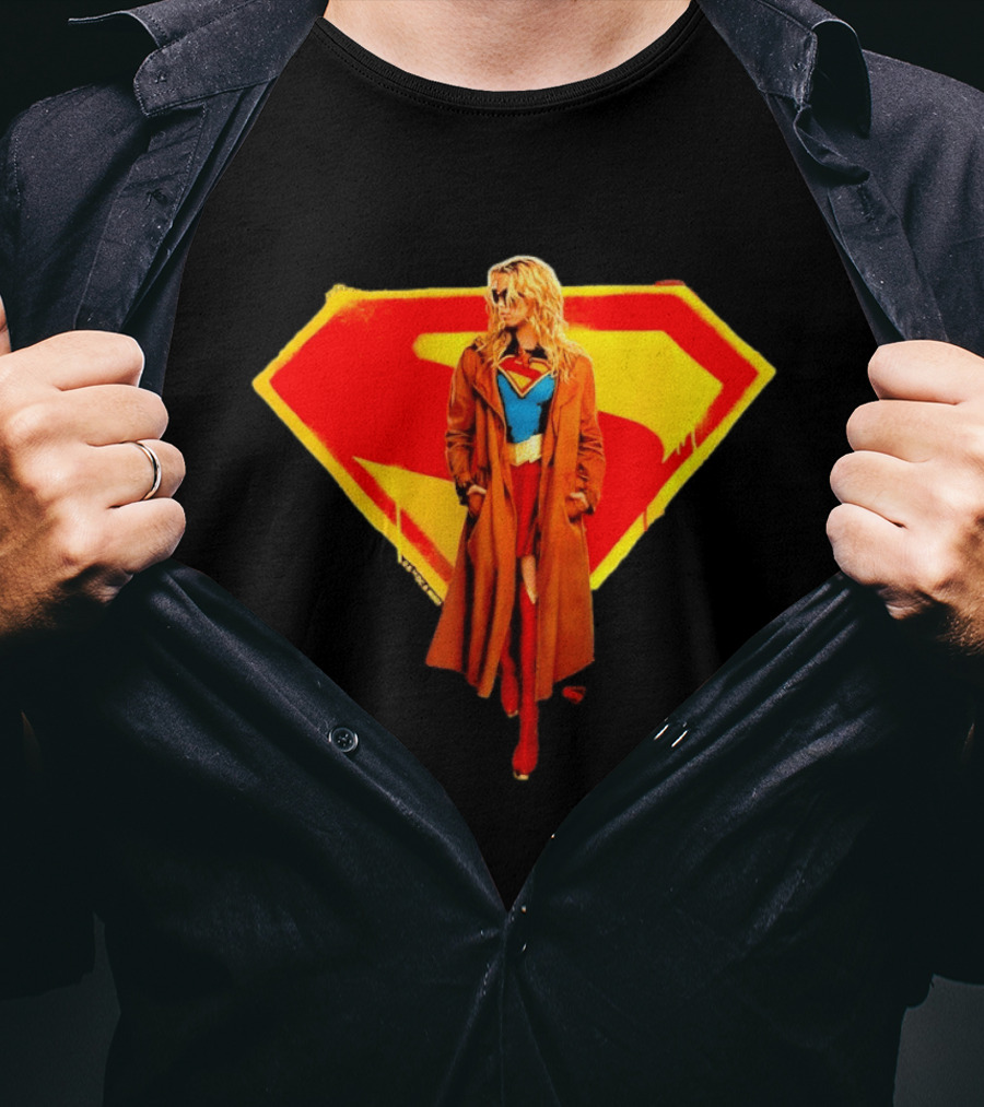 Supergirl 2026 Movie Iconic Superhero Emblem Heroine Coat T-Shirt