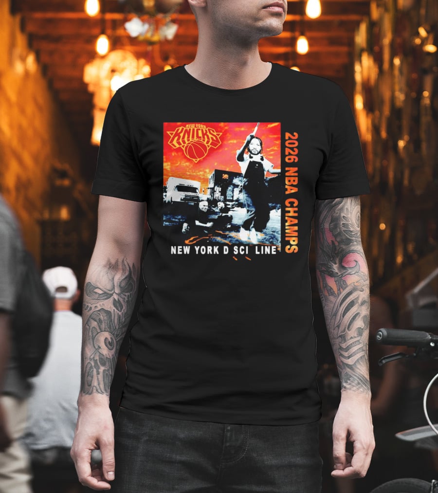 New York Knicks 2026 NBA Champs New York Discipline Rap Album T-Shirt