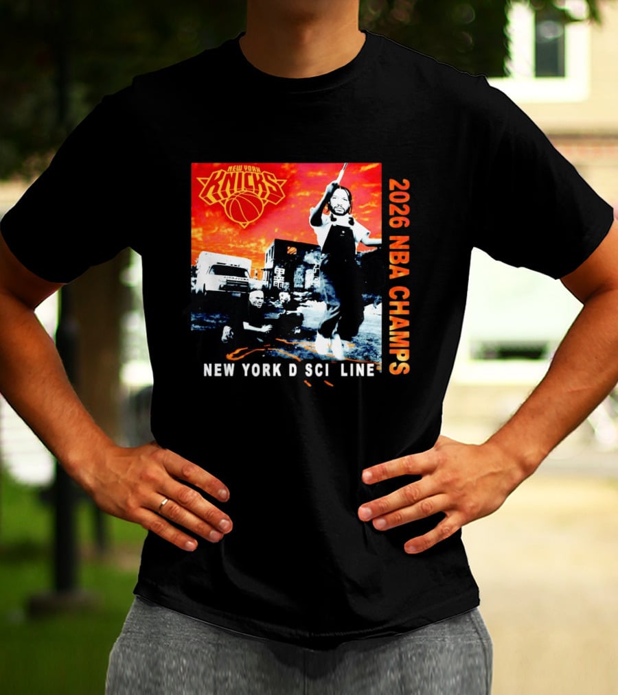 New York Knicks 2026 NBA Champs New York Discipline Rap Album T-Shirt