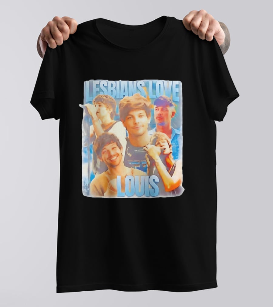 Lesbians Love Louis Tomlinson Faces T-Shirt
