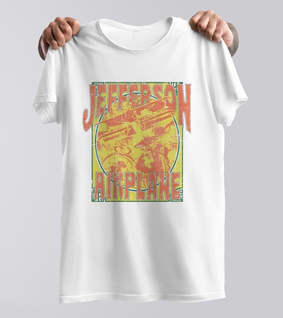 Jefferson Airplane Distressed Vintage Band Art Psychedelic 60s T-Shirt