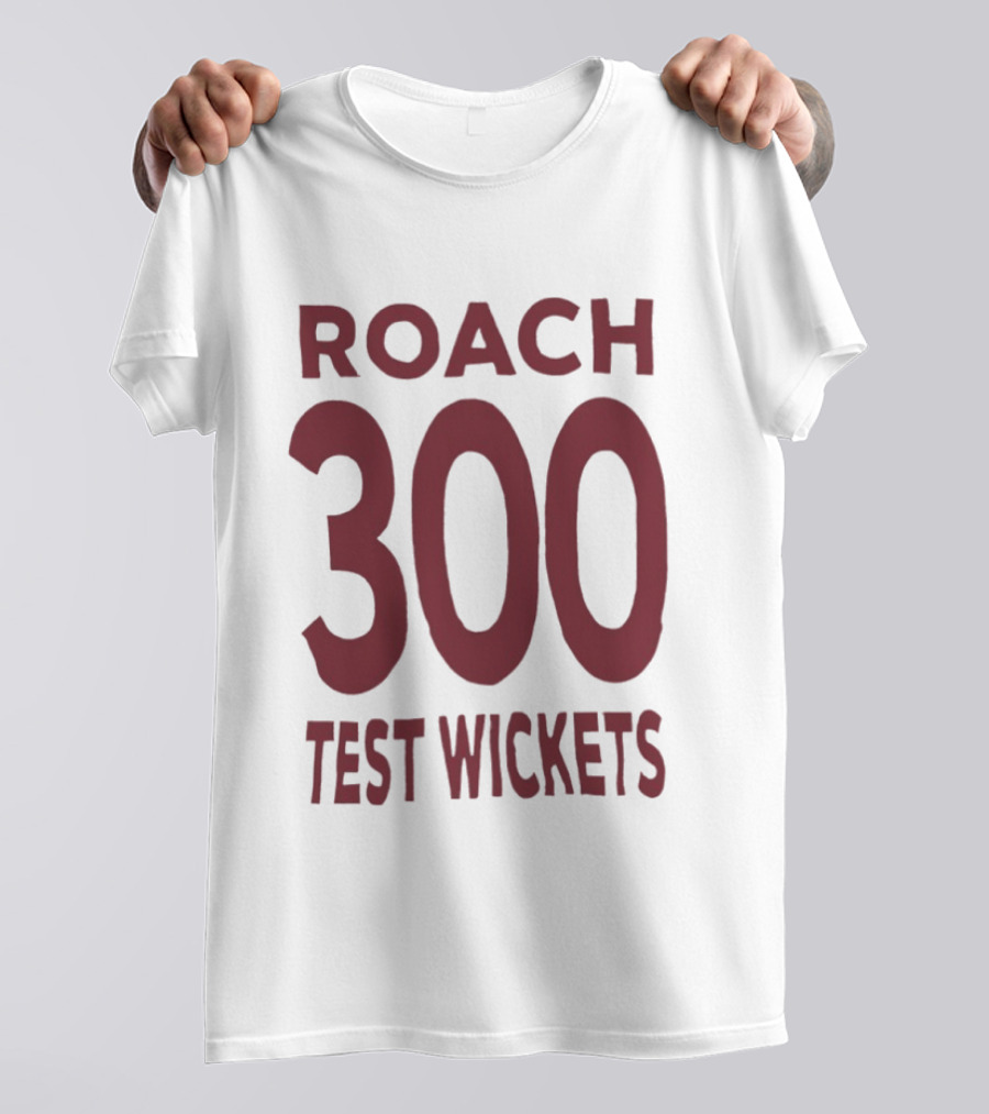 Roach 300 Test Wickets West Indies Cricket Milestone T-Shirt