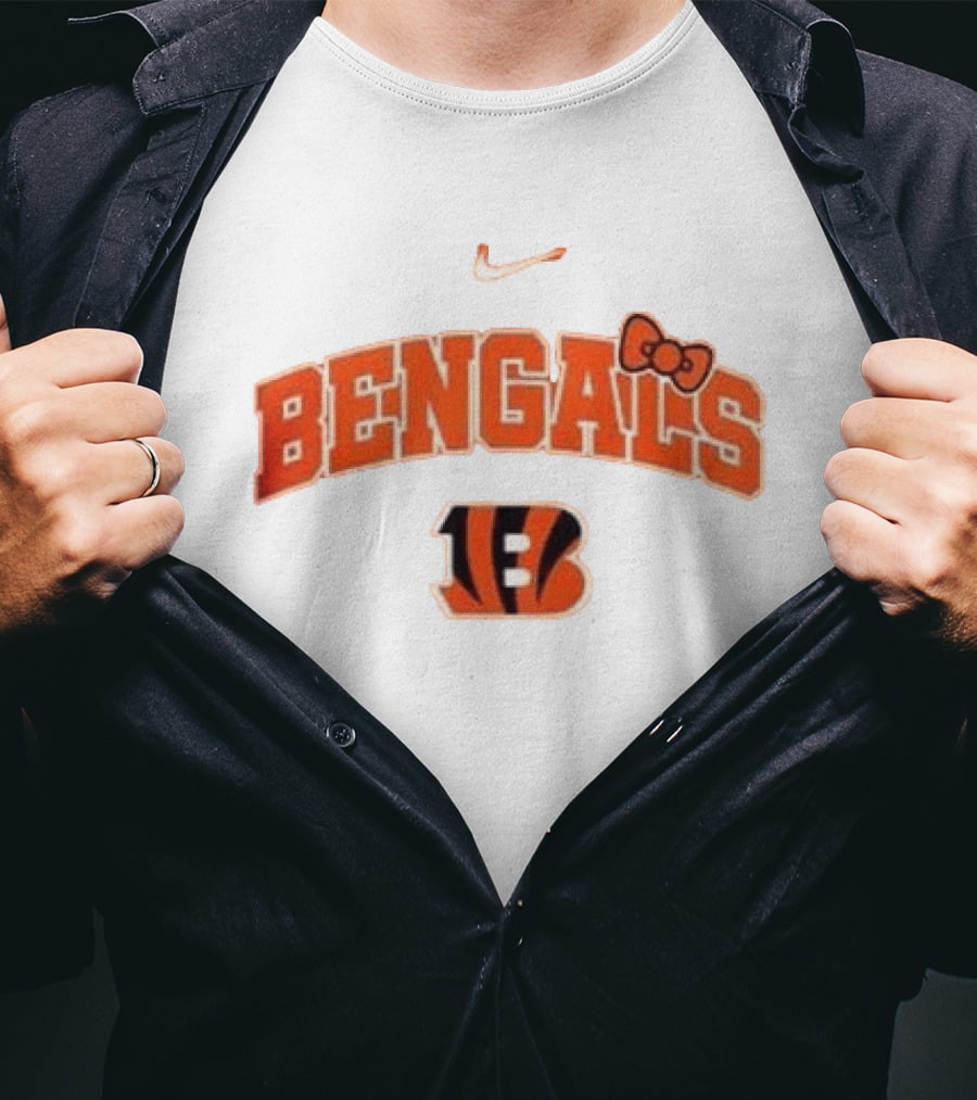 Nike Bengals Hello Kitty Bow Collaboration T-Shirt