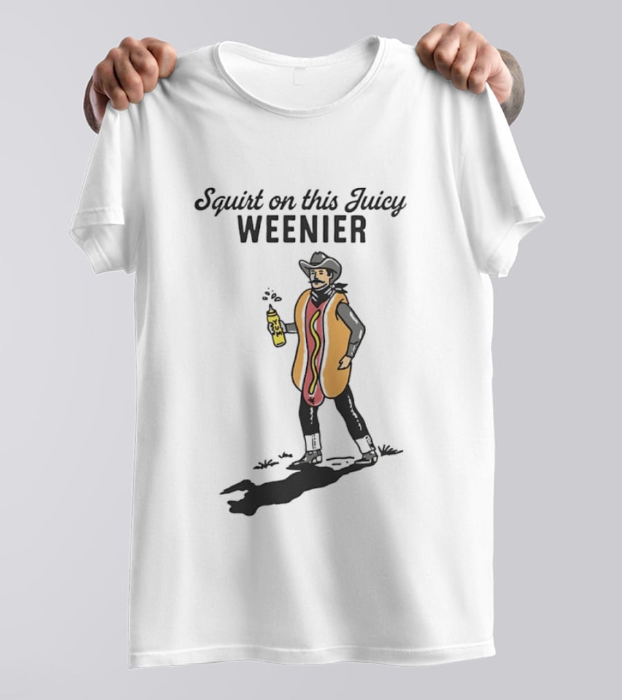 Squirt On This Juicy Weenie Cowboy Hot Dog Costume T-Shirt