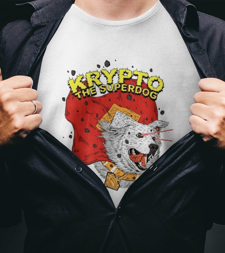 Krypto The Superdog DC Comics Superman Cape Laser Eyes T-Shirt