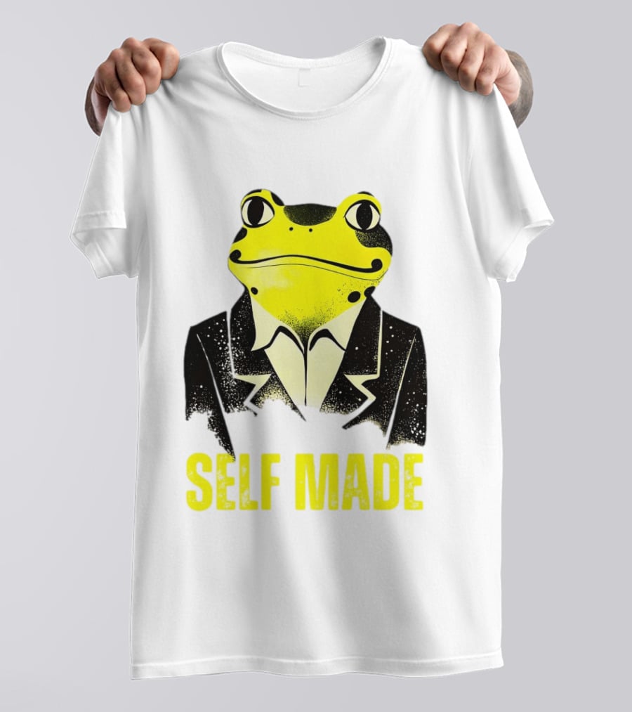 Frog In Business Suit Self Made T-Shirt
