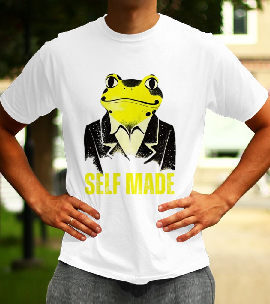 Frog In Business Suit Self Made T-Shirt