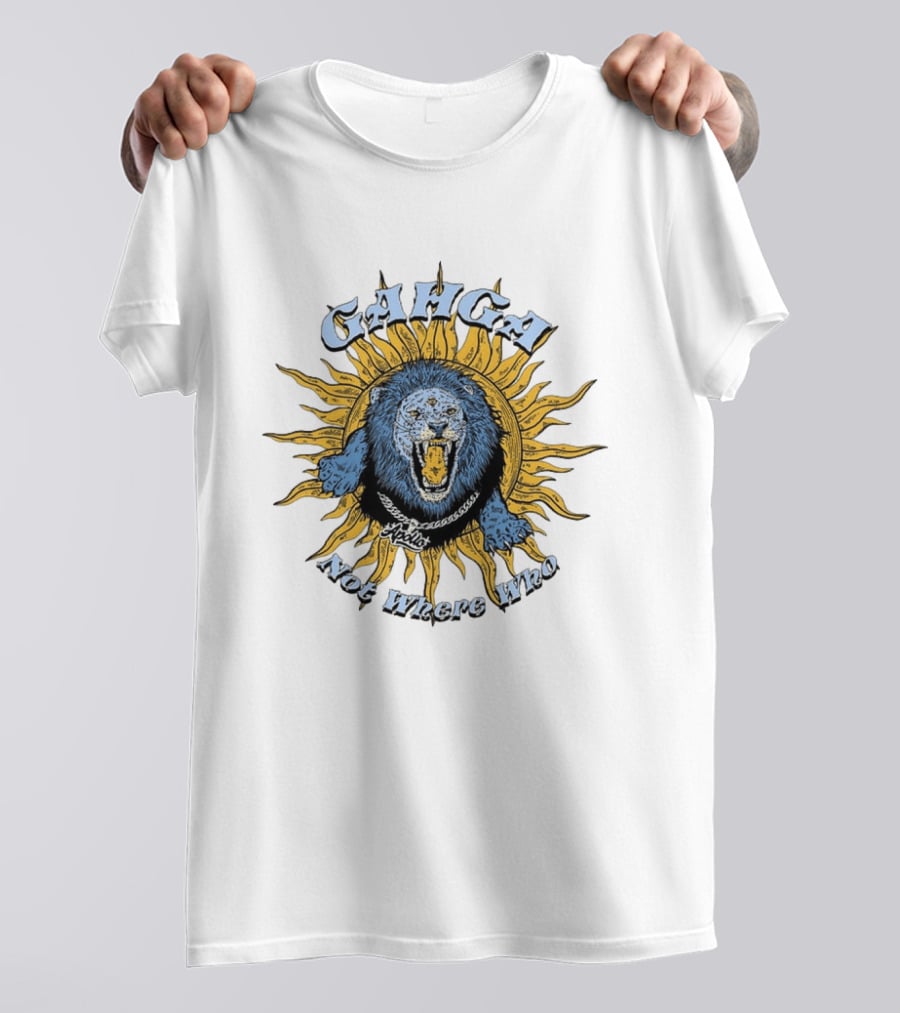 Ganga Three Eyed Lion Sunburst Apollo Not Where Who T-Shirt
