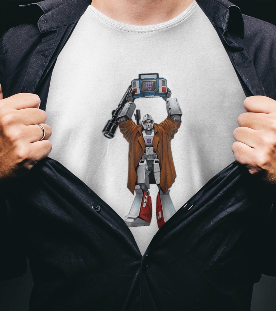 Megatron Lifting Soundwave 80s Transformers Decepticon T-Shirt