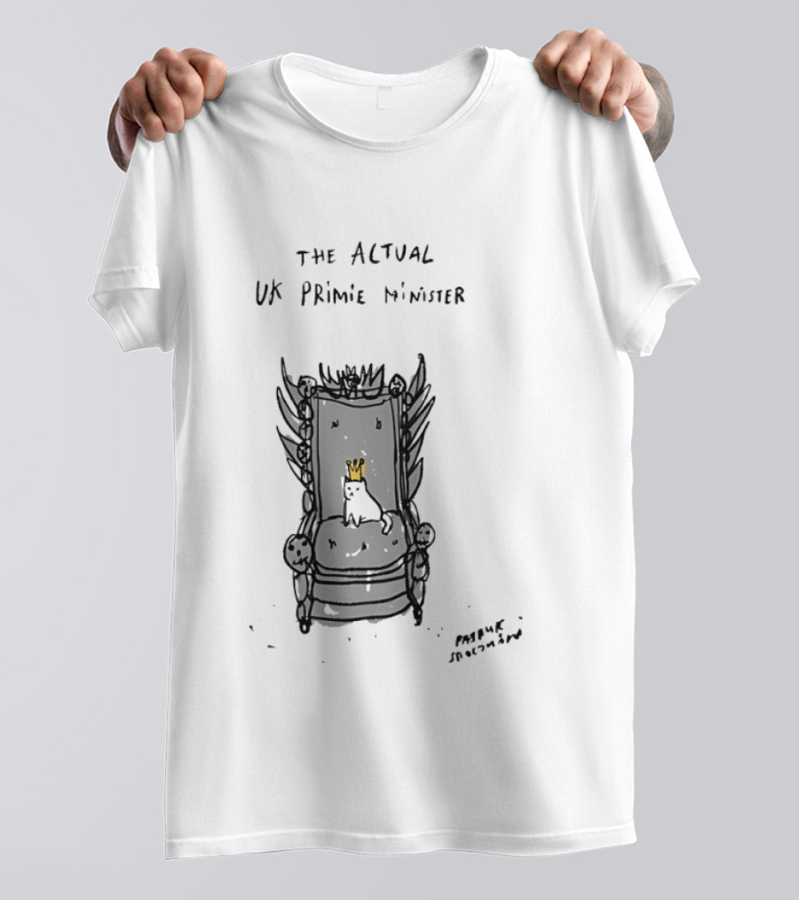 The Actual UK Prime Minister King Of Cat Throne Andrew Stevenson T-Shirt
