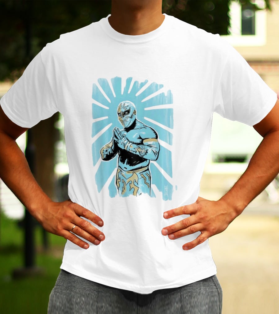Místico Lucha Libre Wrestler CMLL Wrestling Masked Starburst T-Shirt