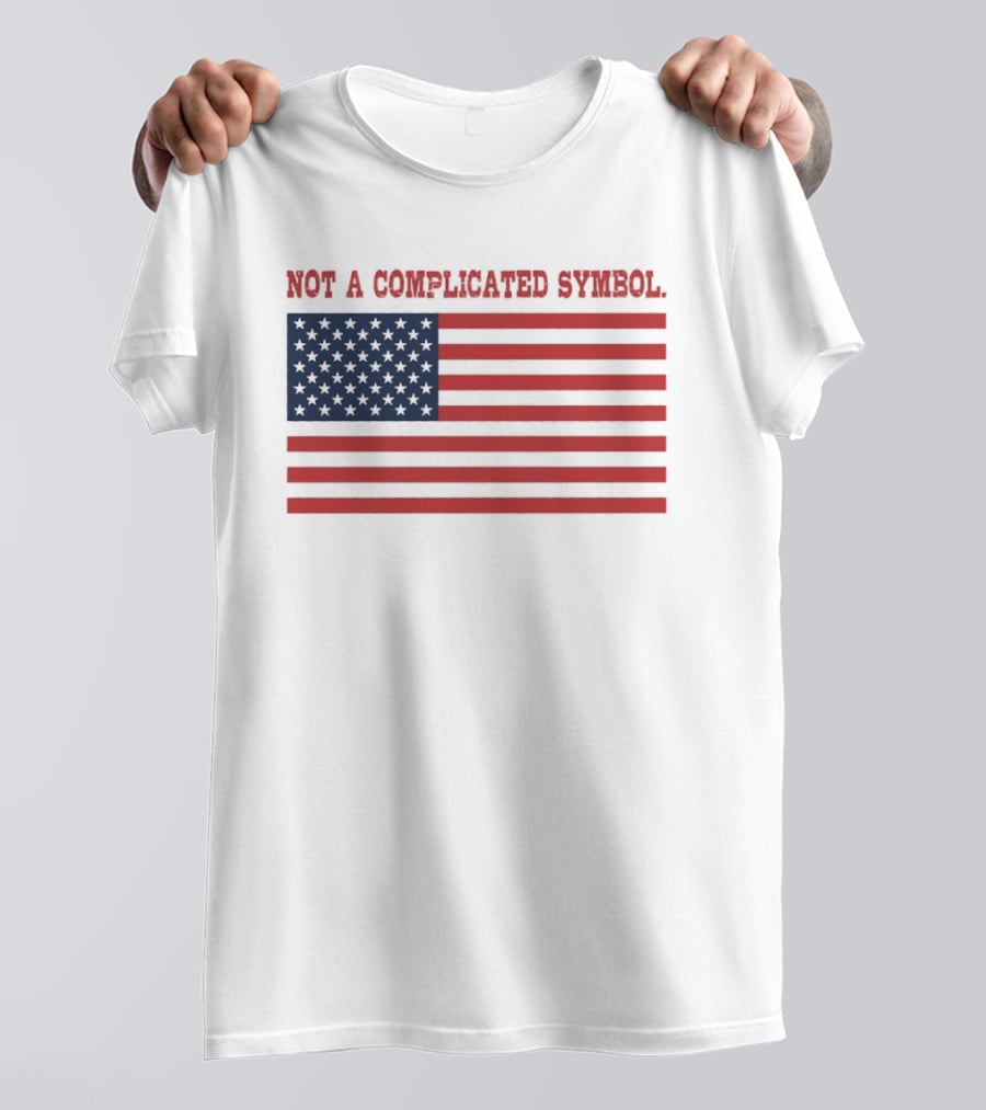 Not A Complicated Symbol United States Flag T-Shirt
