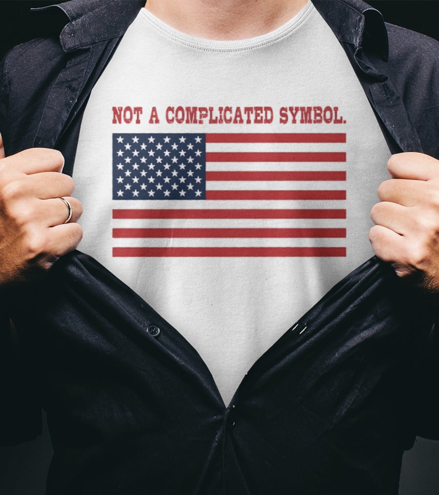 Not A Complicated Symbol United States Flag T-Shirt