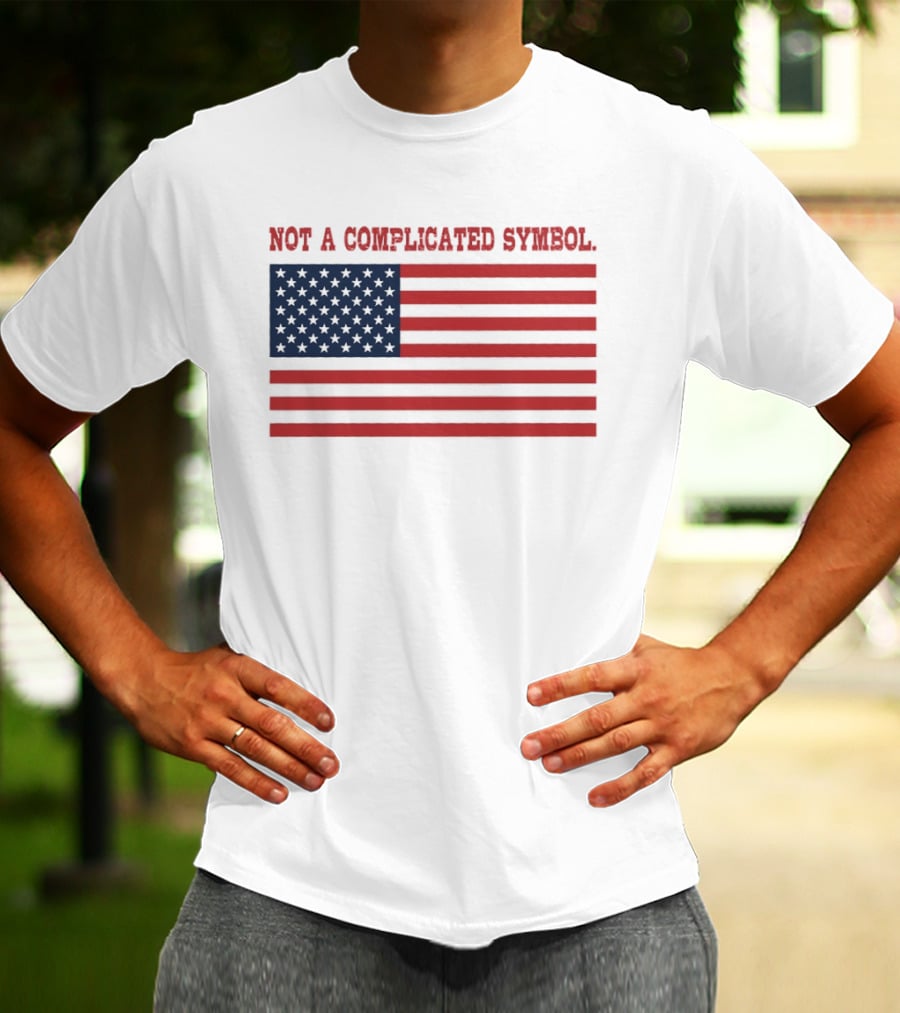 Not A Complicated Symbol United States Flag T-Shirt