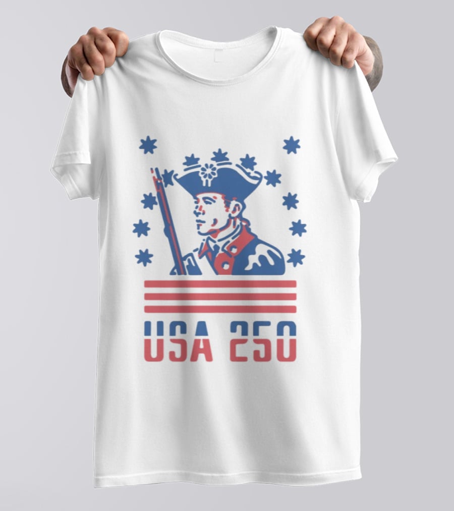 USA 250 American Revolutionary War Soldier Stars And Stripes T-Shirt