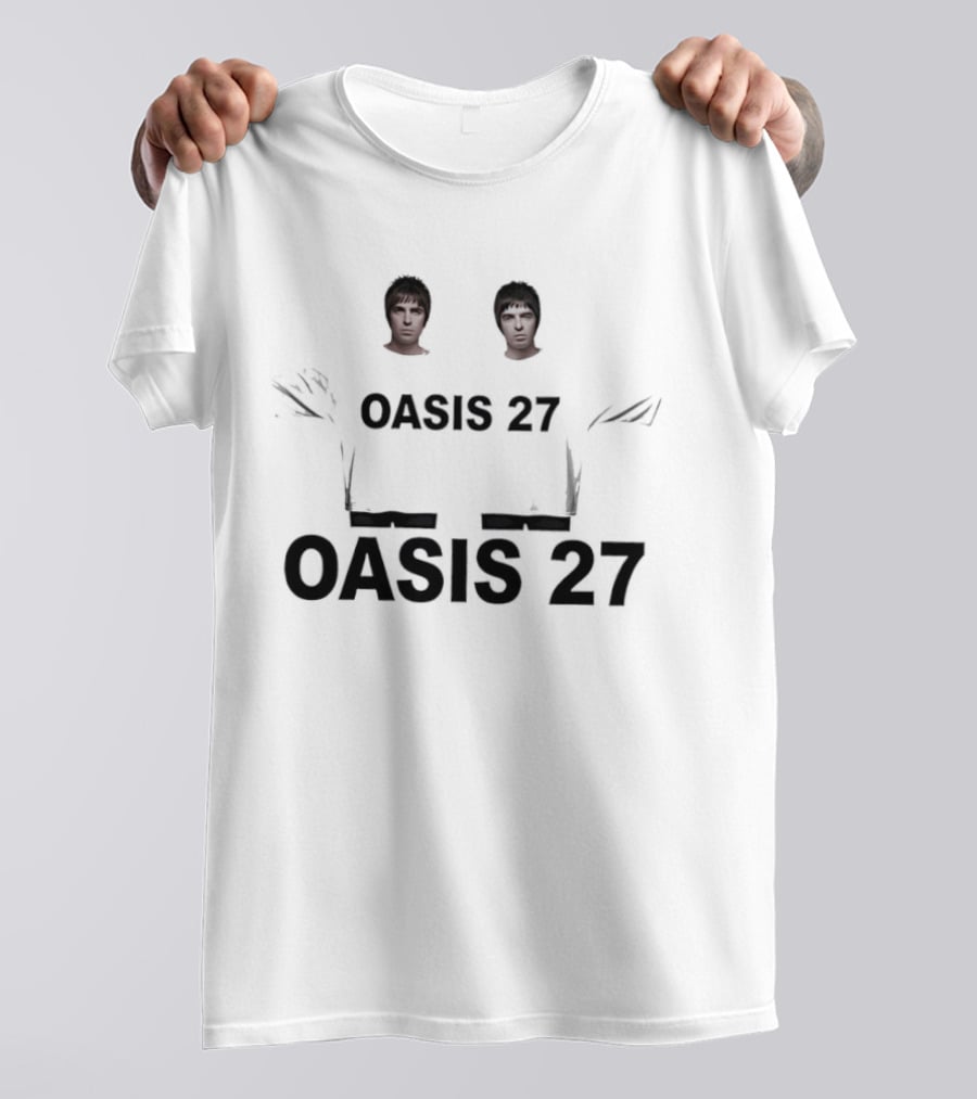 Oasis 27 Two Men Faces T-Shirt