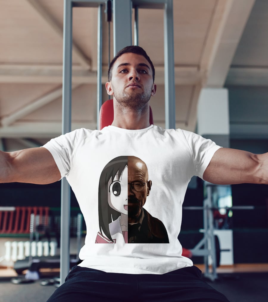 Walter White And Ayumu Kasuga Half Face Combo T-Shirt