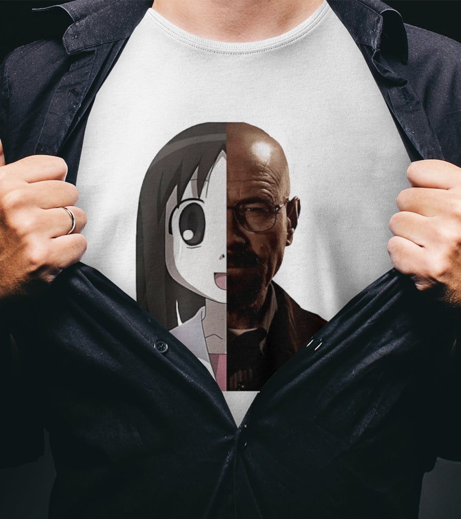 Walter White And Ayumu Kasuga Half Face Combo T-Shirt
