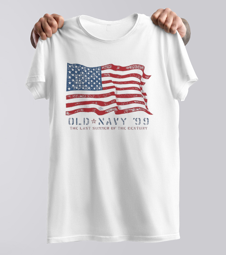 Old Navy 99 American Flag The Last Summer Of The Century T-Shirt
