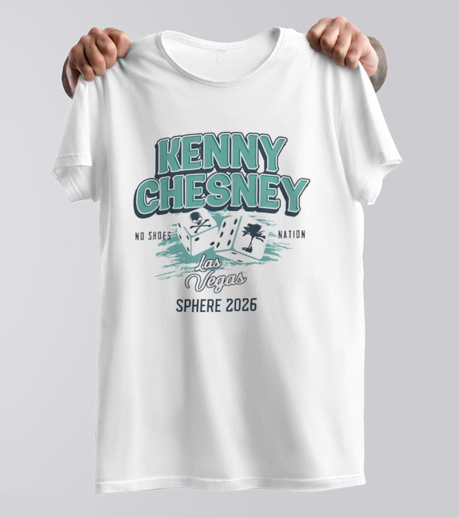 Kenny Chesney No Shoes Nation Las Vegas Sphere 2026 Poker Dice T-Shirt
