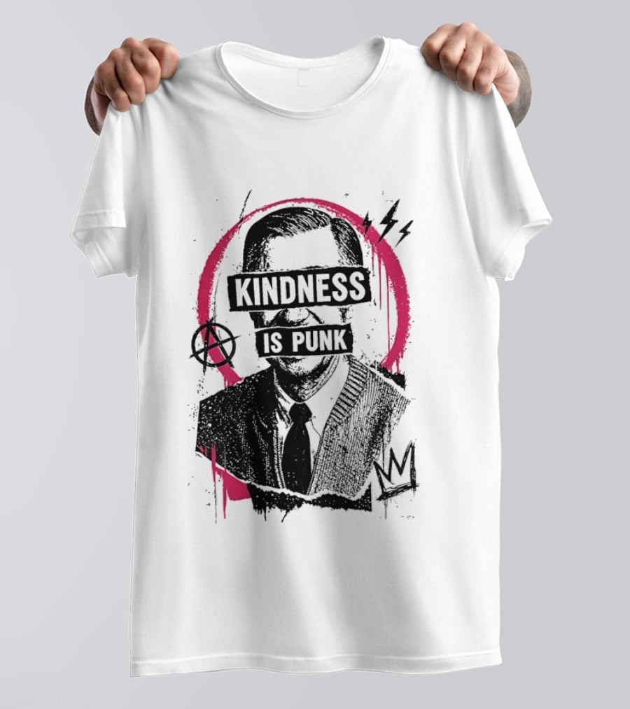 Kindness Is Punk Anarchy Symbol Torn Electric Lightning Bolt T-Shirt