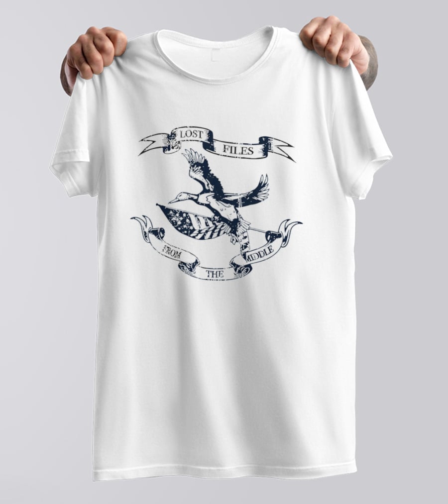 Lost Files From The Middle Duck American Flag T-Shirt