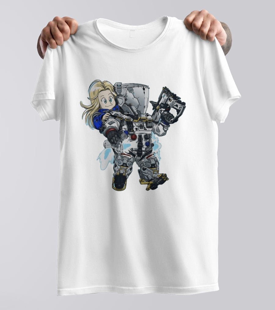 Android 18 Chibi And Titanfall Pilot Fusion Dragon Ball Z T-Shirt