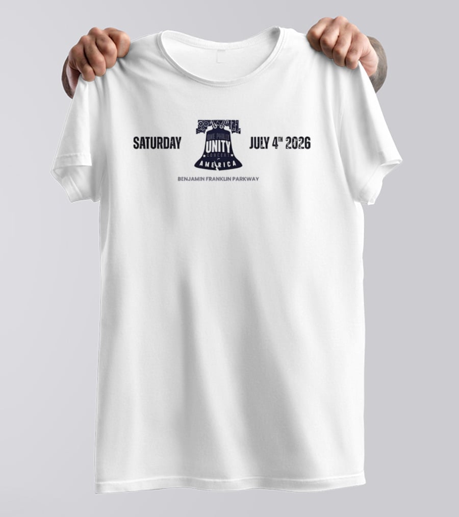 Philadelphia Phillies One Philly Unity Concert July 4th 2026 Benjamin Franklin Parkway T-Shirt