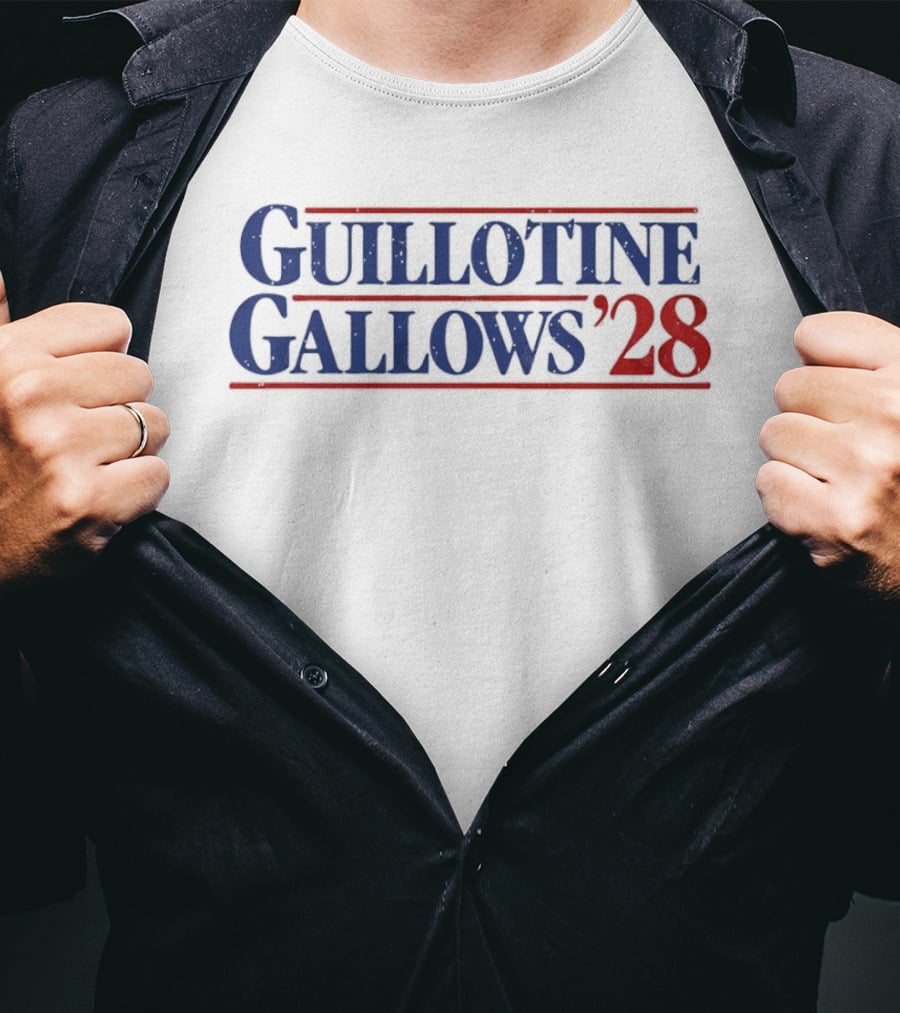 Guillotine Gallows 2028 Political Parody Election Campaign T-Shirt