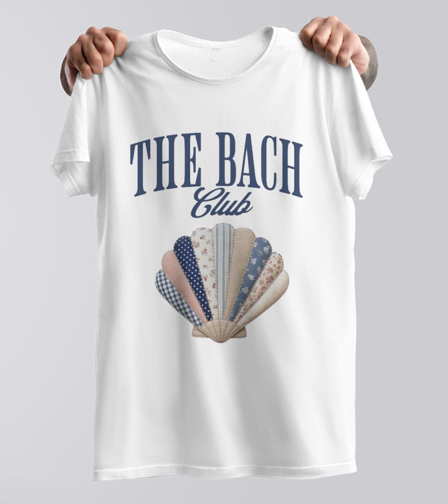 The Bach Club Patchwork Seashell Pattern Aesthetic T-Shirt