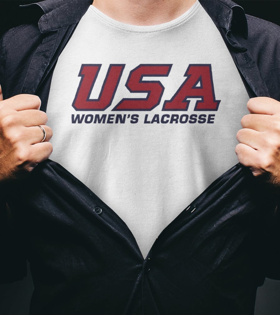 USA Women's Lacrosse Team Red Blue T-Shirt