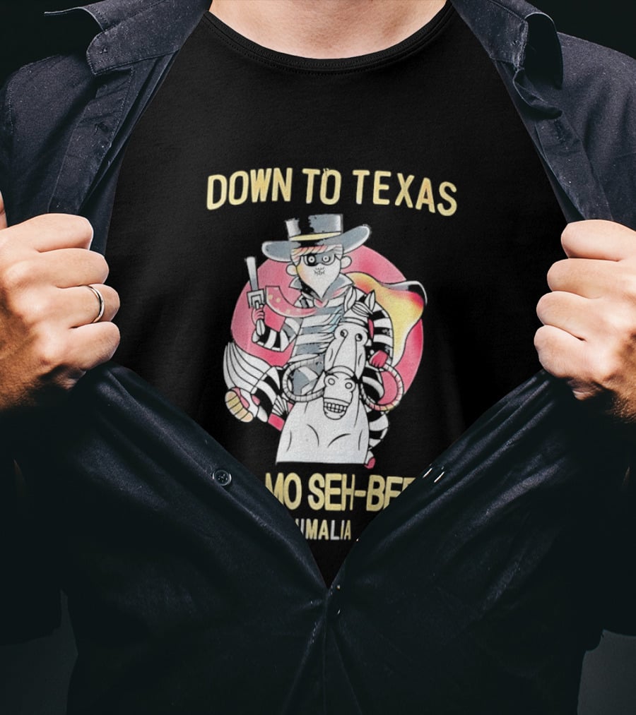 Down To Texas Ke Mo Seh Bee Animalia Bandit T-Shirt