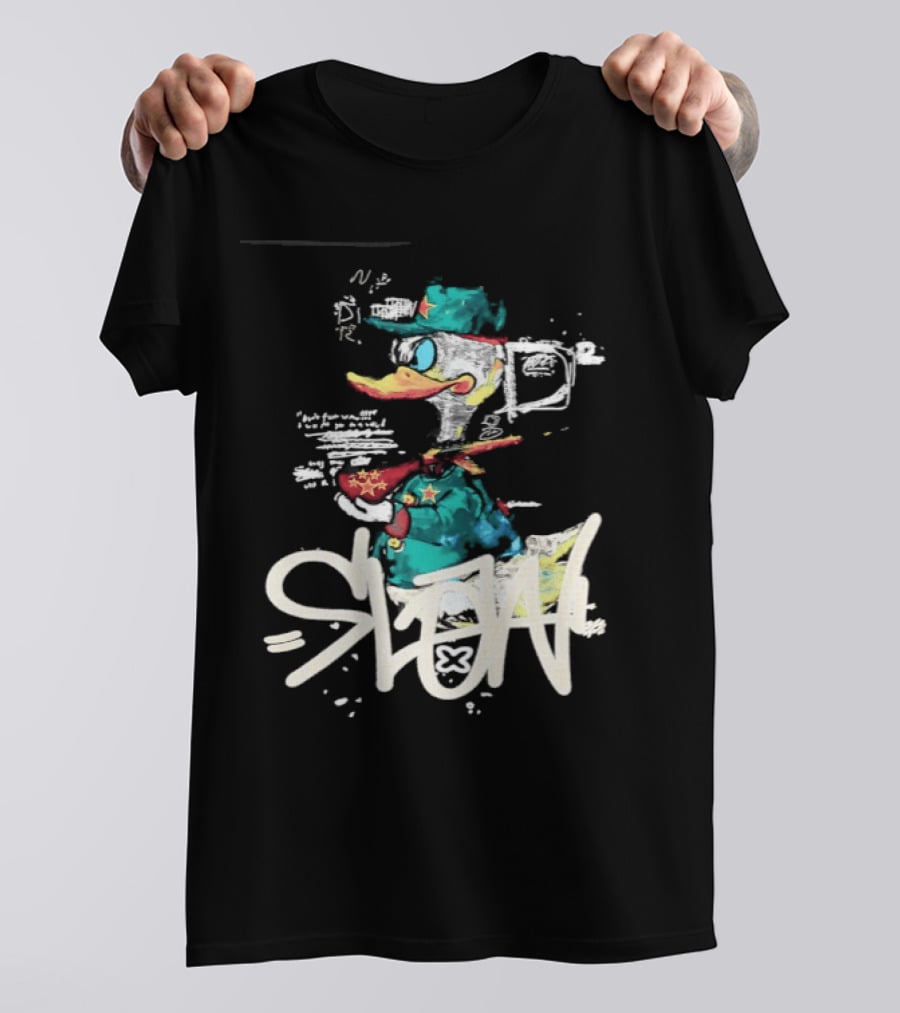 Donald Duck Soldier Streetwear DR D2 Fashion T-Shirt