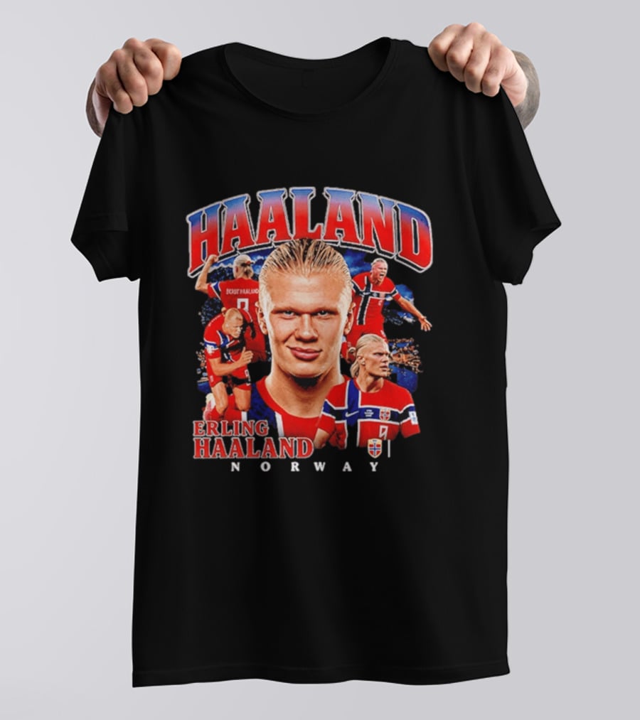 HAALAND Norway Erling Haaland Football Star T-Shirt
