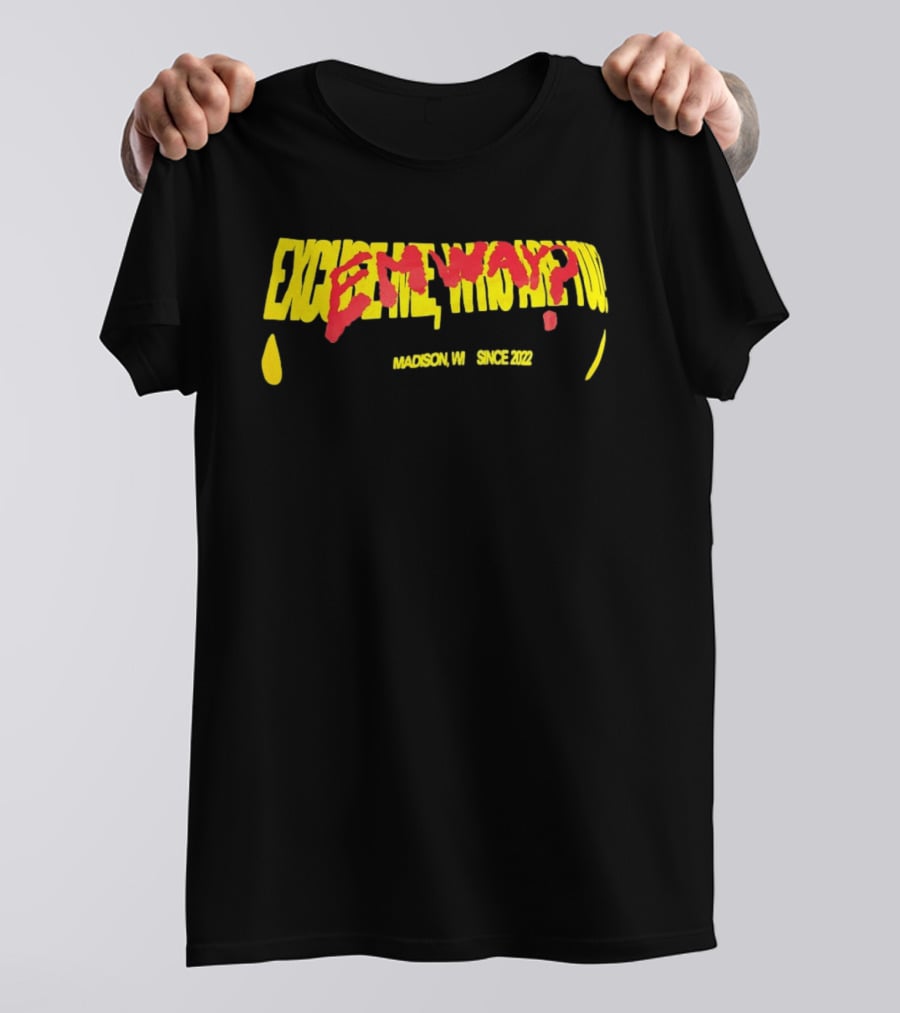Excuse Me Who Are You Emway Madison WI Since 2022 T-Shirt